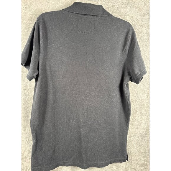 Hollister Mens Black Polo Shirt With Embroidered Logo Size L Short Sleeve Cotton - Picture 7 of 7